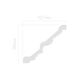 Плинтус потолочный Hi Wood A145 107х96х2000 мм