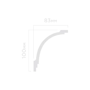 Плинтус потолочный Hi Wood A130V1 83х100х2000 мм