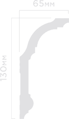 Отделка стен и потолка Плинтус потолочный Hi Wood A130 65х130х2000 мм