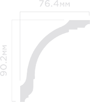 Отделка стен и потолка Плинтус потолочный Hi Wood A118 76.4х90.2х2000 мм