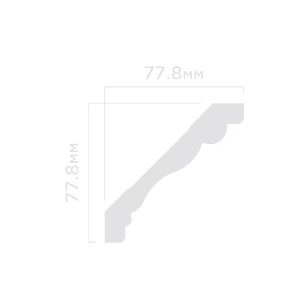 Плинтус потолочный Hi Wood A1011 77.8х77.8х2000 мм