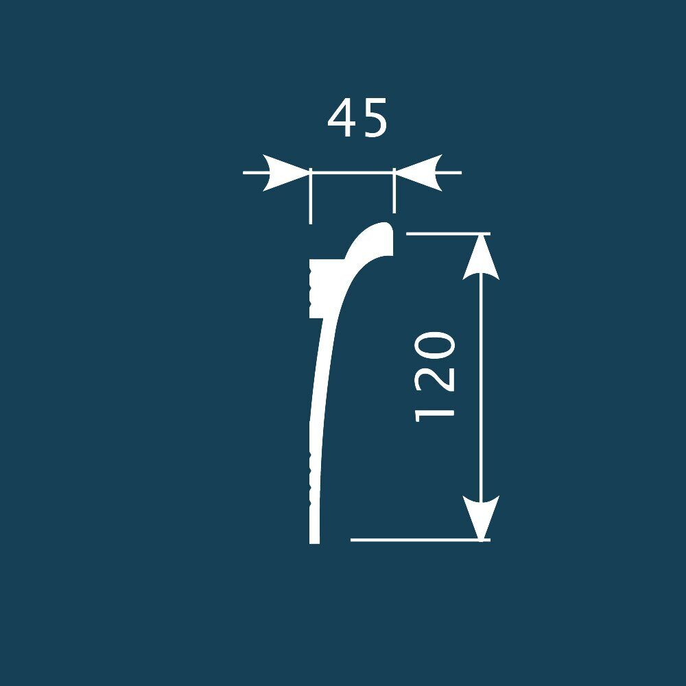 Отделка стен и потолка Карниз Cosca Decor KX003 120х45х2000 мм