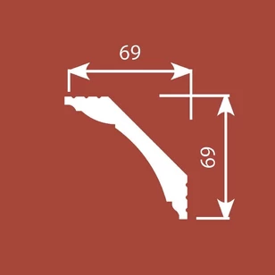 Карниз Cosca Decor KX014 69х69х2000 мм