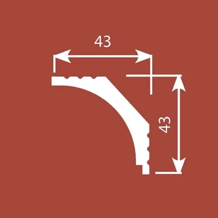 Карниз Cosca Decor KX016 43х43х2000 мм