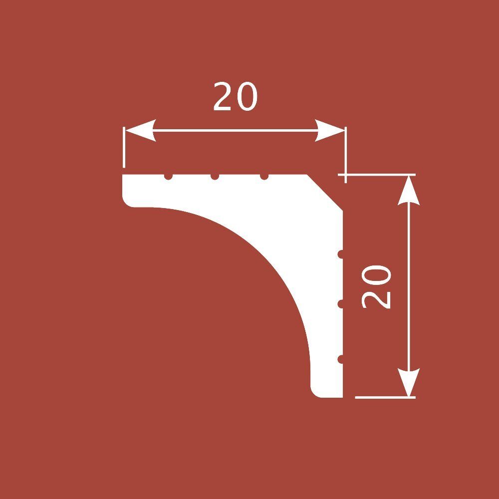 Отделка стен и потолка Карниз Cosca Decor KX021 20х20х2000 мм