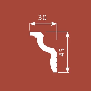 Карниз Cosca Decor KX022 45х30х2000 мм