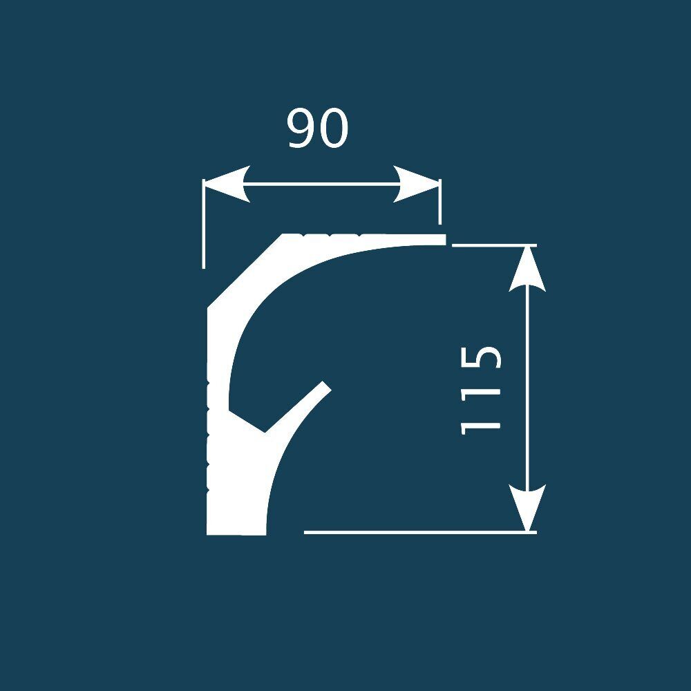Отделка стен и потолка Карниз Cosca Decor KX025 115х90х2000 мм
