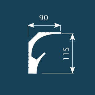 Карниз Cosca Decor KX025 115х90х2000 мм