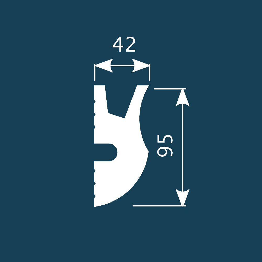 Отделка стен и потолка Карниз Cosca Decor KX026 95х42х2000 мм