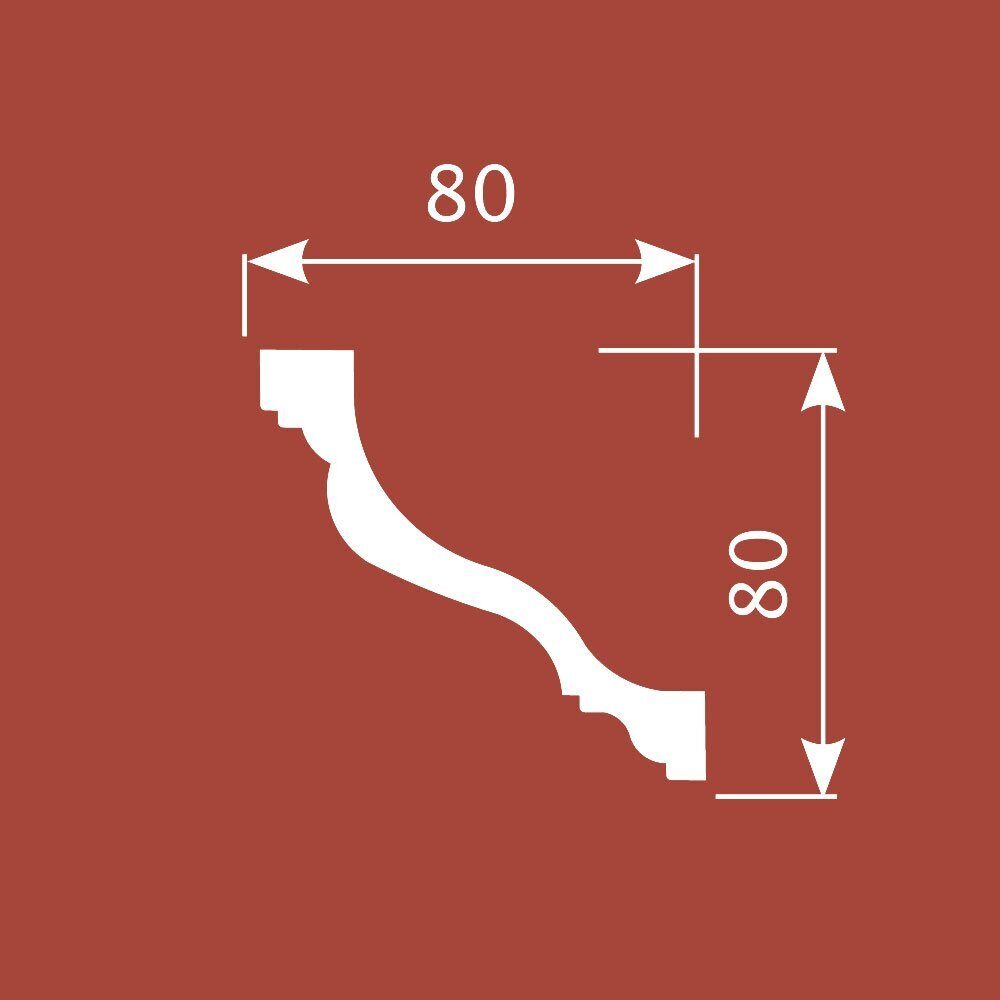 Отделка стен и потолка Карниз Cosca Decor KX027 80х80х2000 мм