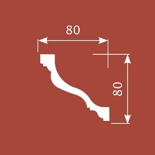 Карниз Cosca Decor KX027 80х80х2000 мм