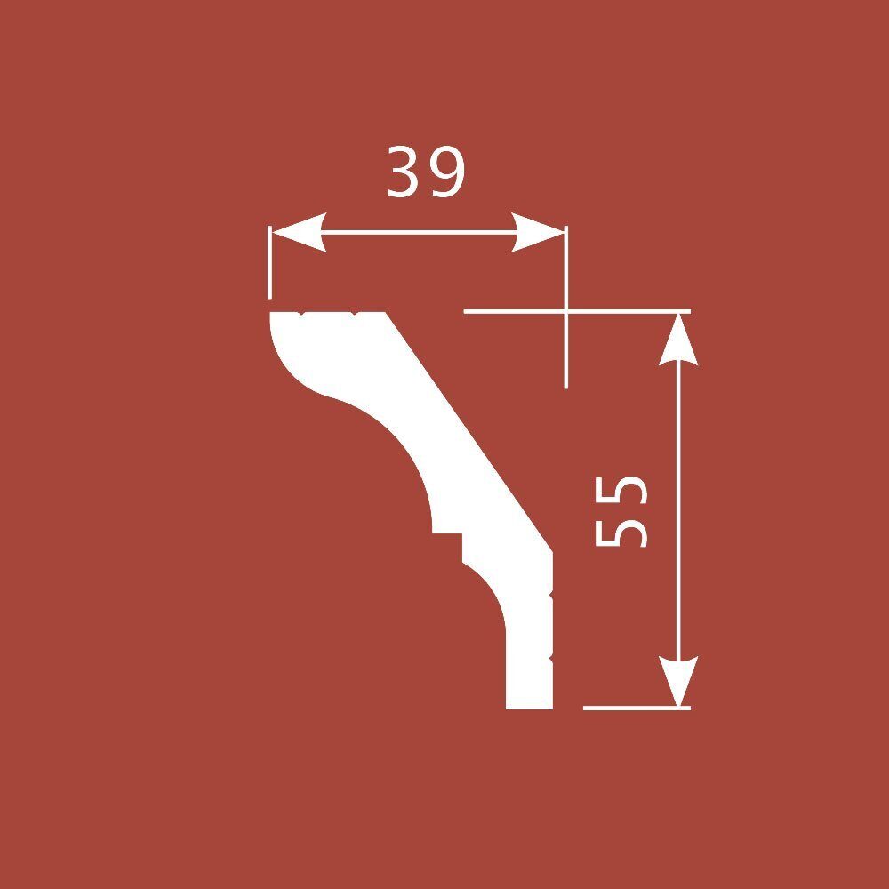 Отделка стен и потолка Карниз Cosca Decor KX029 55х39х2000 мм