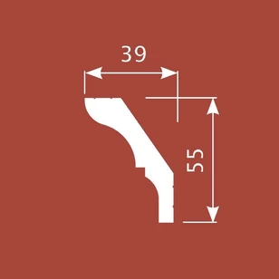 Карниз Cosca Decor KX029 55х39х2000 мм