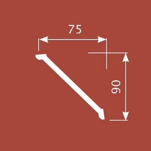 Карниз Cosca Decor KX031 90х75х2000 мм
