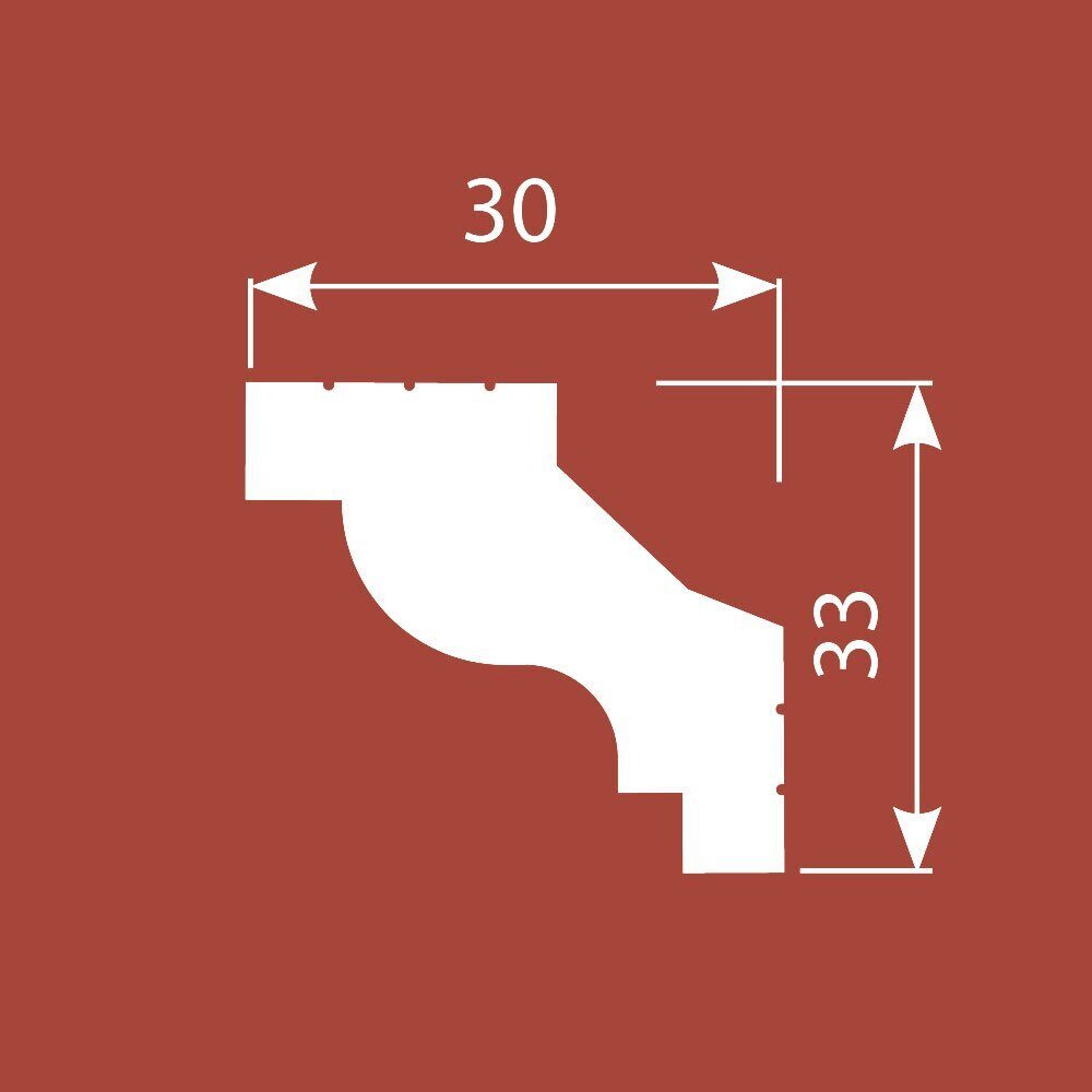Отделка стен и потолка Карниз Cosca Decor KX047 33х30х2000 мм