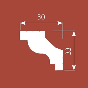 Карниз Cosca Decor KX047 33х30х2000 мм