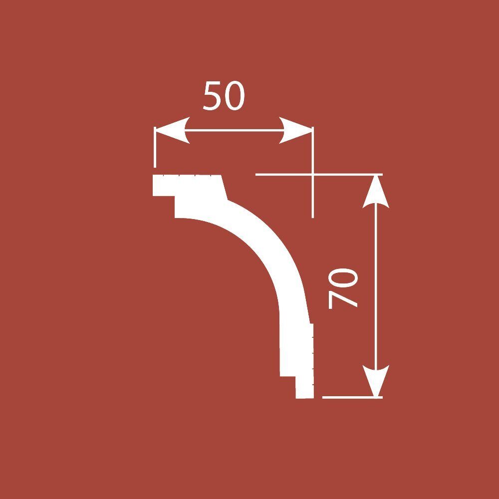 Отделка стен и потолка Карниз Cosca Decor KX048 70х50х2000 мм