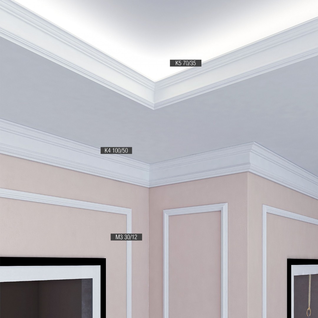 Отделка стен и потолка Потолочный карниз Bello Deco К4 100-50