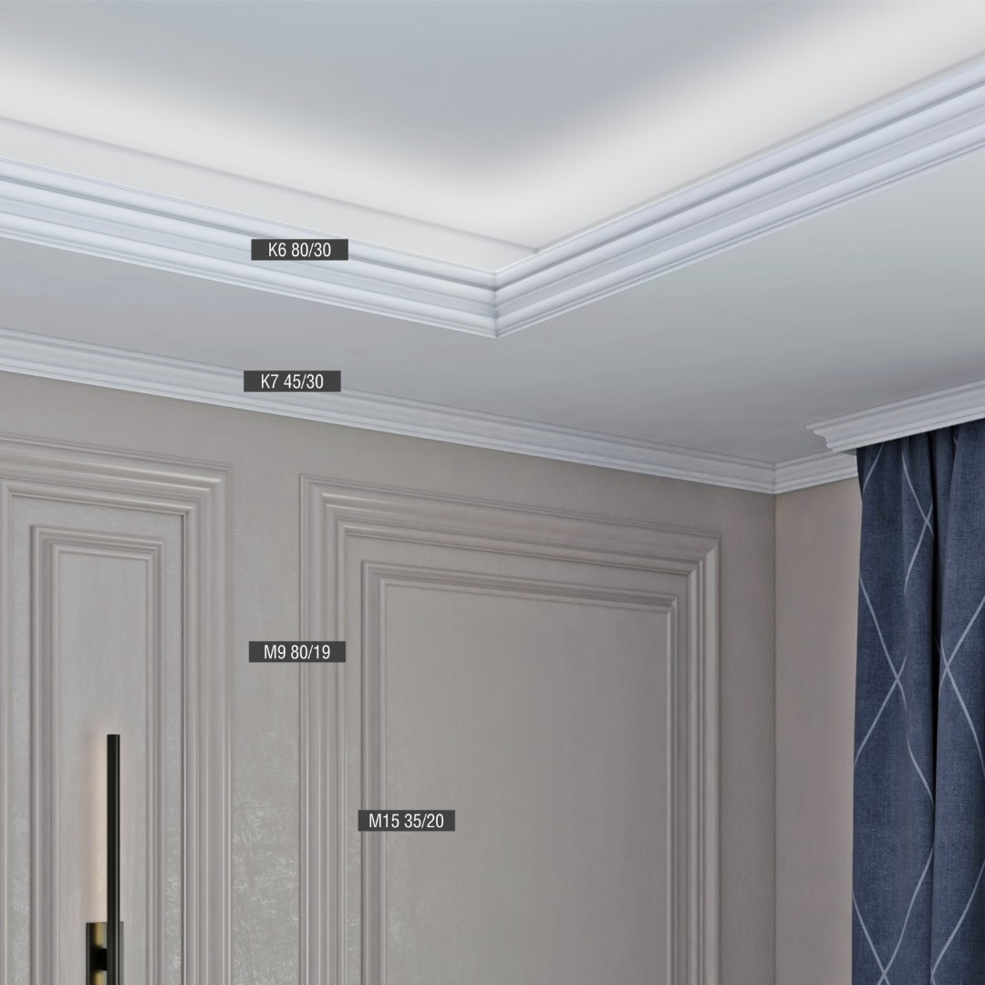 Отделка стен и потолка Потолочный  карниз Bello Deco К7 45-35