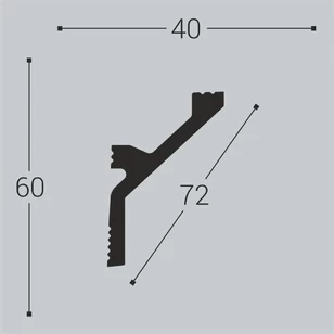 Потолочный карниз Bello Deco К12 60-40