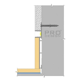 Плинтус скрытого монтажа Pro Design Combo 603 Анодированный