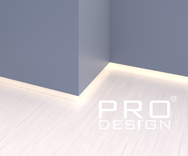 Сопутствующие товары Теневой плинтус скрытого монтажа Pro Design 380 Анодированный( без рассеивателя)