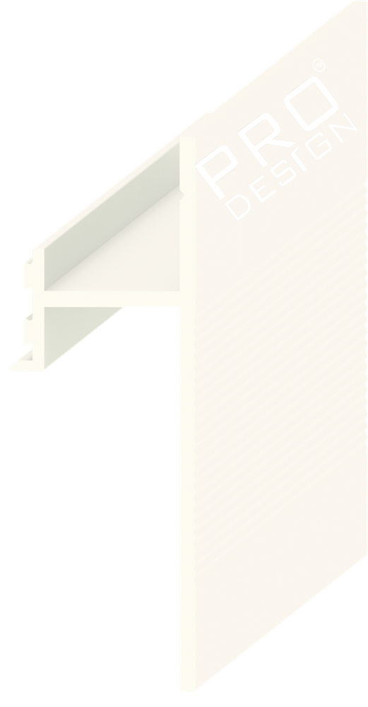 Отделка стен и потолка Теневой плинтус скрытого монтажа Pro Design 380 Белый