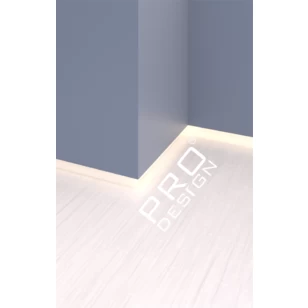 Теневой плинтус скрытого монтажа Pro Design 380 Белый