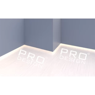 Теневой плинтус скрытого монтажа Pro Design 380 Белый