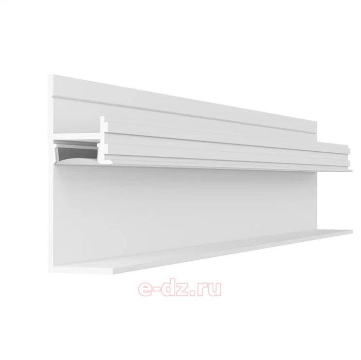 Отделка стен и потолка Теневой плинтус скрытого монтажа Pro Design Panel 7210 Белый грунт