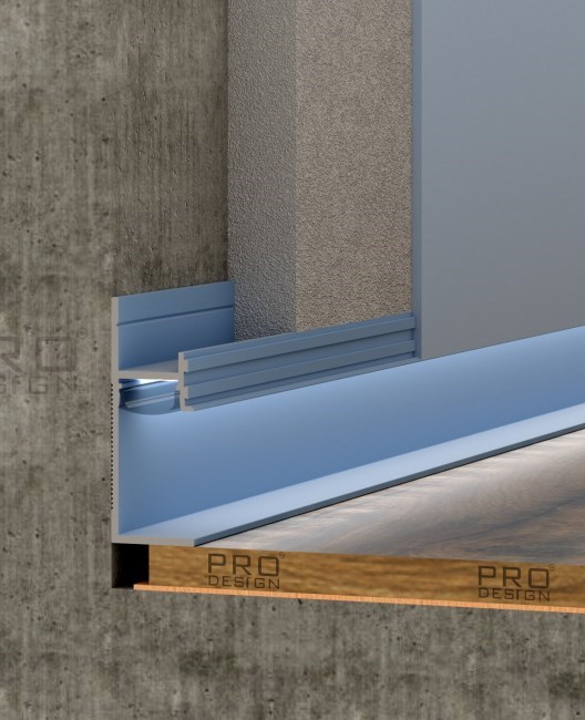 Отделка стен и потолка Теневой плинтус скрытого монтажа Pro Design Panel 7210 Крашенный по RAL