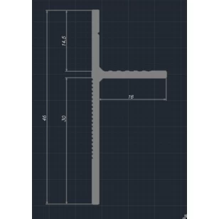 Теневой плинтус скрытого монтажа Pro Design Panel 7208 Анодированный