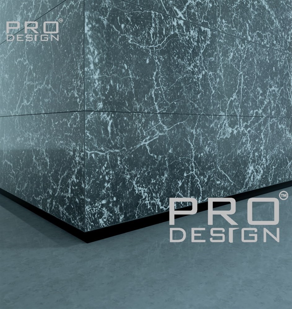Отделка стен и потолка Теневой плинтус скрытого монтажа Pro Design Panel 7208 Черный Муар