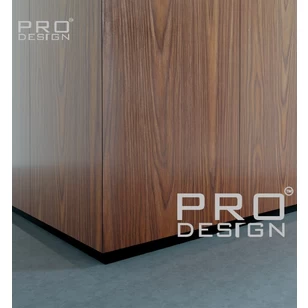 Теневой плинтус скрытого монтажа Pro Design Panel 7208 Черный Муар