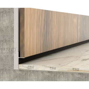 Теневой плинтус скрытого монтажа Pro Design Panel 7208 Черный Муар
