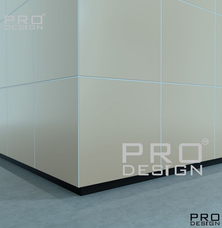 Отделка стен и потолка Теневой плинтус скрытого монтажа Pro Design Panel 7208 Белый