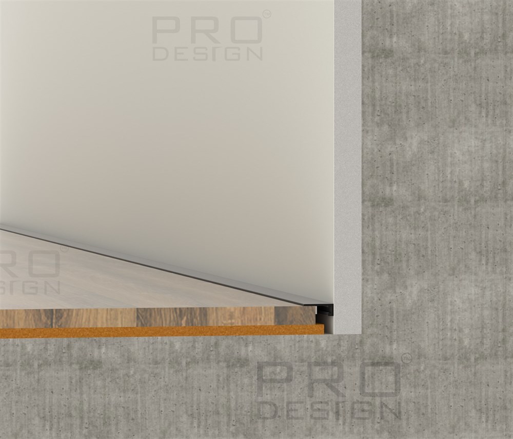 Отделка стен и потолка Щелевой плинтус Pro Design MINI 7067 RAL 9003 Белый