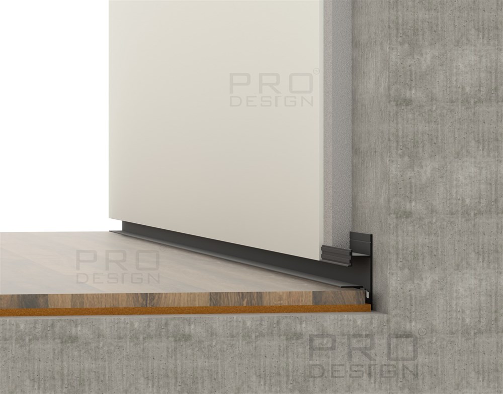 Отделка стен и потолка Щелевой плинтус Pro Design MINI 7067 RAL 9003 Белый