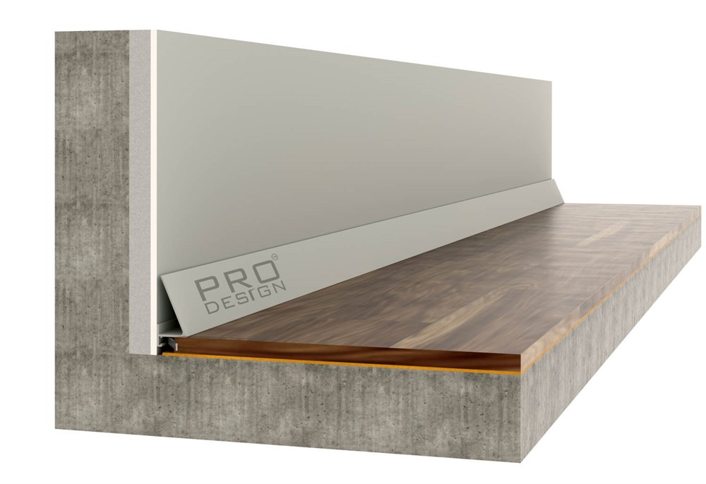 Отделка стен и потолка Плинтус Pro Design Corner 570 Анодированный