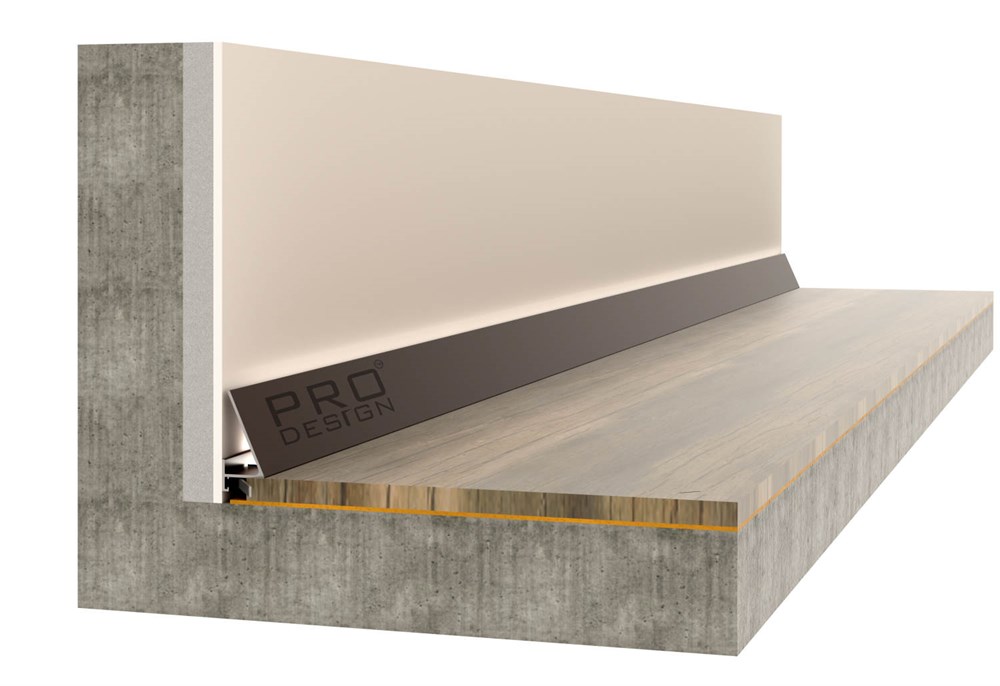 Отделка стен и потолка Плинтус Pro Design Corner 570 Анодированный коньяк