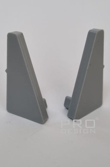 Отделка стен и потолка Комплект заглушек плинтуса Pro Design 570 серый RAL 7047