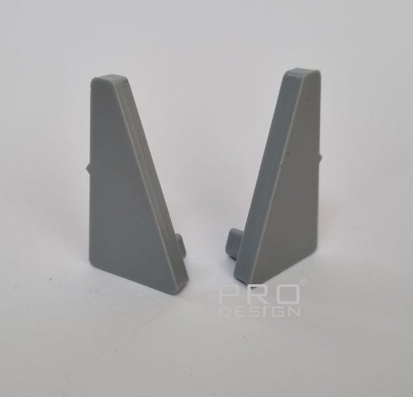 Отделка стен и потолка Комплект заглушек плинтуса Pro Design 570 серый RAL 7047