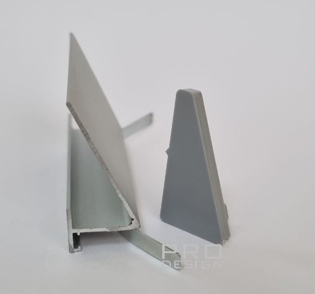 Отделка стен и потолка Комплект заглушек плинтуса Pro Design 570 серый RAL 7047