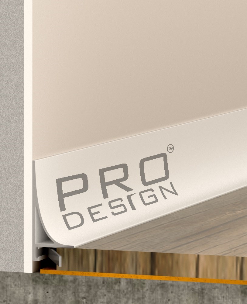 Отделка стен и потолка Плинтус Pro Design Corner L 584 Белый муар