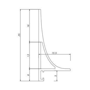 Плинтус Pro Design Corner L 584 любой цвет по RAL