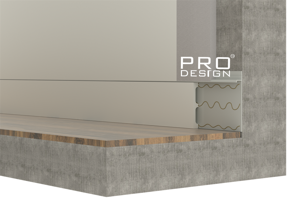 Отделка стен и потолка Вставка в плинтус Pro Design 80 мм (дюрополимер)