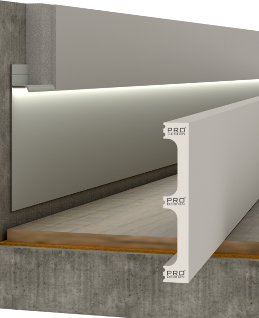 Отделка стен и потолка Вставка в плинтус Pro Design 80 мм (дюрополимер)