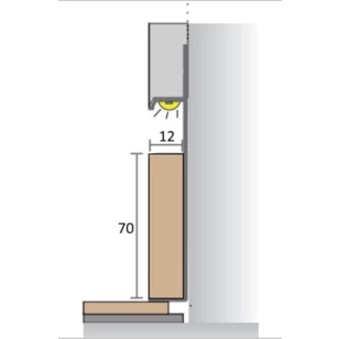 МДФ вставка в плинтус Pro Design 70 мм (грунт под покраску)