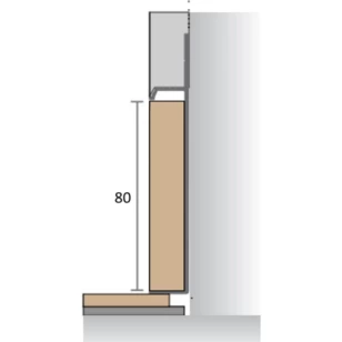 МДФ вставка в плинтус Pro Design 80 мм матовая эмаль (RAL / NCS / RAL Design)