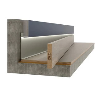 МДФ вставка в плинтус Pro Design 80 мм (Шпон ДУБА)